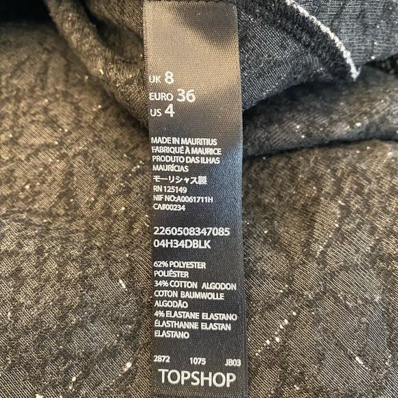 Topshop White Black Daisy Floral Print Skater Dress 4 - Picture 4 of 10